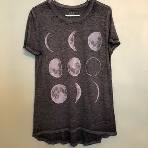 Moon phases burnout tshirt
